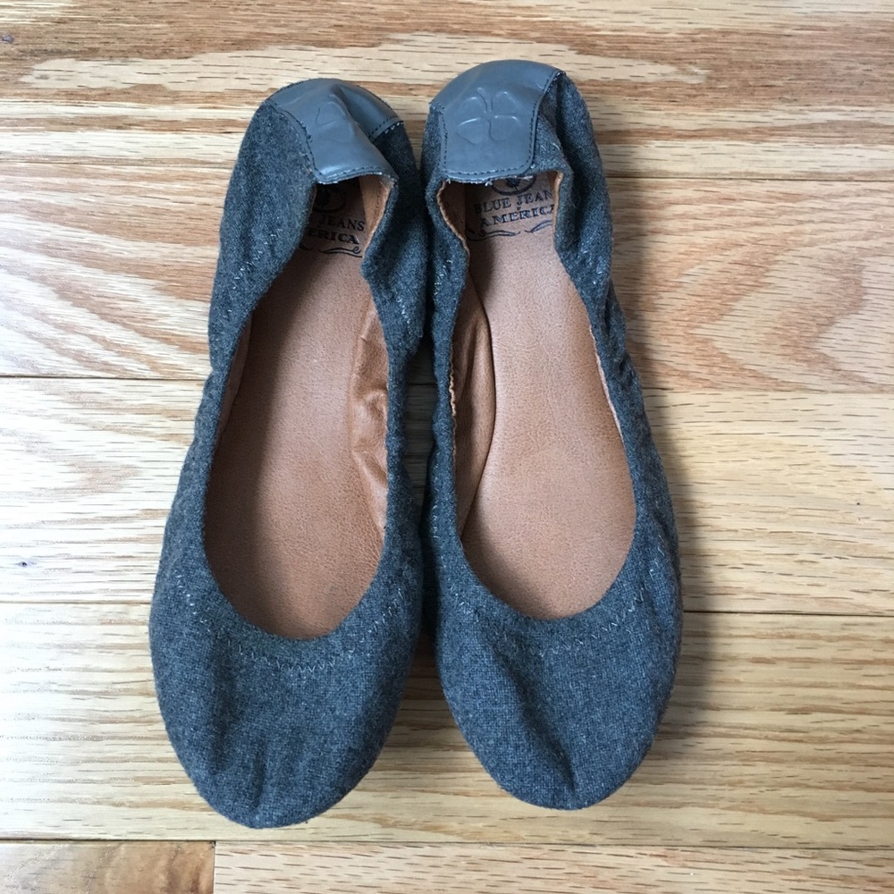 Lucky Brand Grey Wool Flats